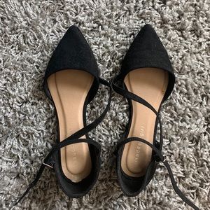 Black Pointed Flats